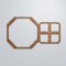 Ekena Millwork Large Johnston Decorative Fretwork Wood Wall Panels, Walnut, 39 1/4"W x 23 7/8"H x 3/8"T WALW24X24X0375JHNWA - alternate 5